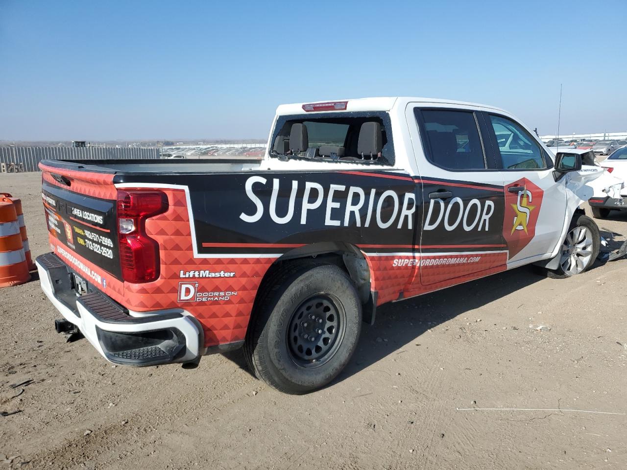 2022 Chevrolet Silverado VIN 1GCPDBEKXNZ613545 Copart auction photo, front end / rear end damage thumbnail 3