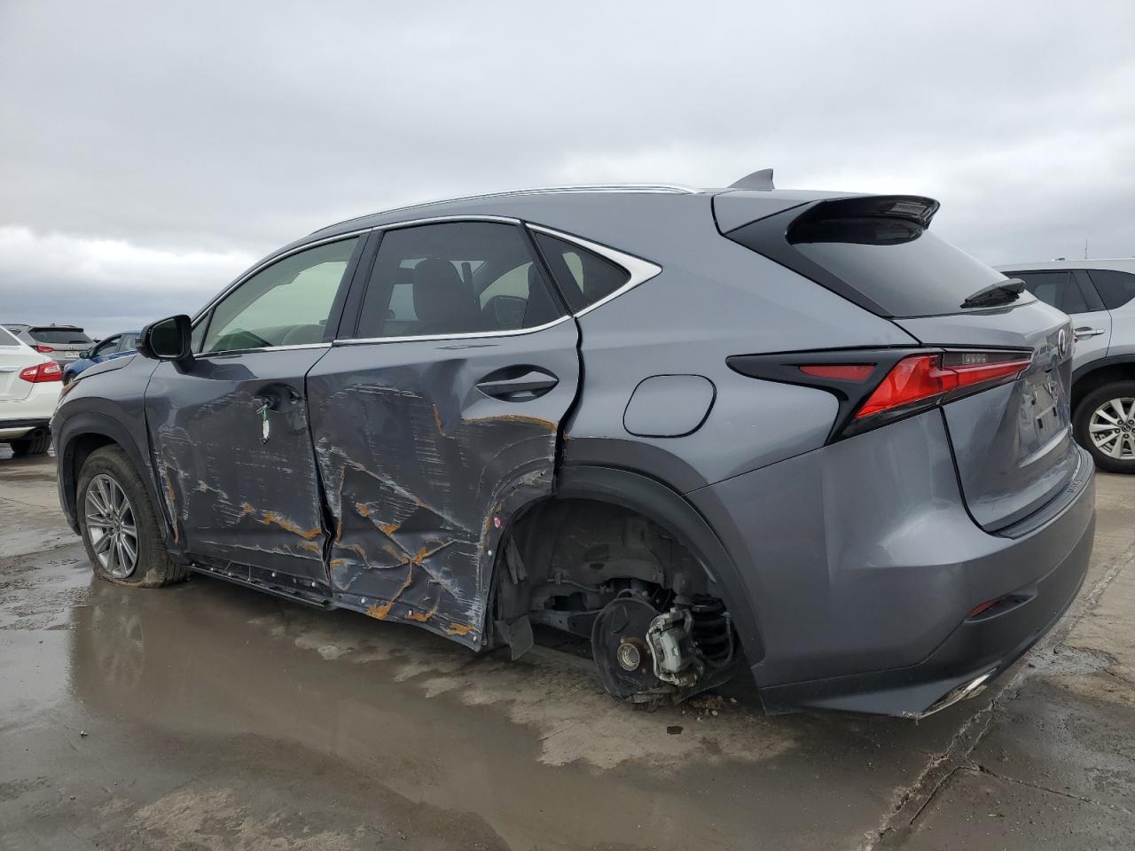 2021 Lexus NX VIN JTJDARBZ4M2203348 Copart auction photo, side / rear end damage thumbnail 2