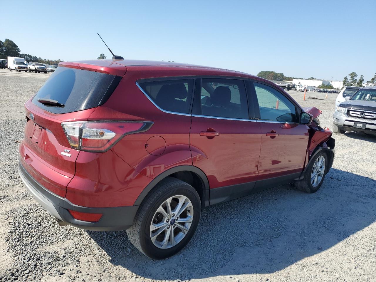 2017 Ford Escape VIN 1FMCU0G9XHUA62933 Copart auction photo, front end damage thumbnail 3