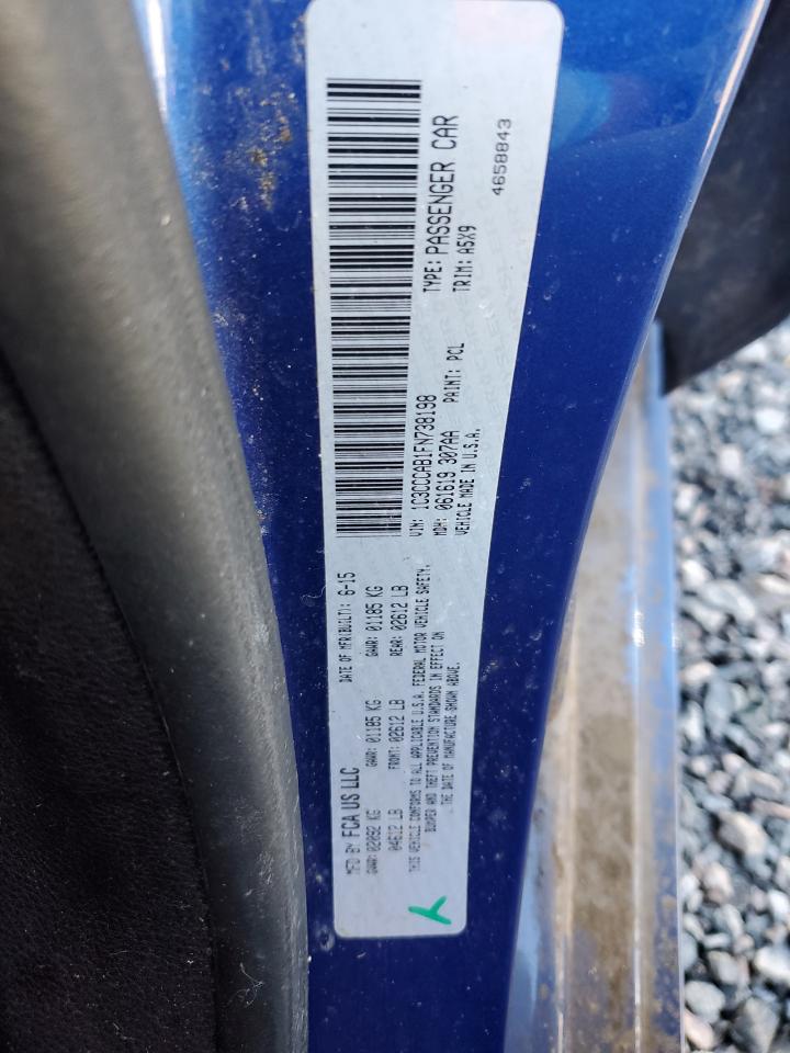 2015 Chrysler 200 VIN 1C3CCCAB1FN738198 Copart auction photo, front end damage thumbnail 14
