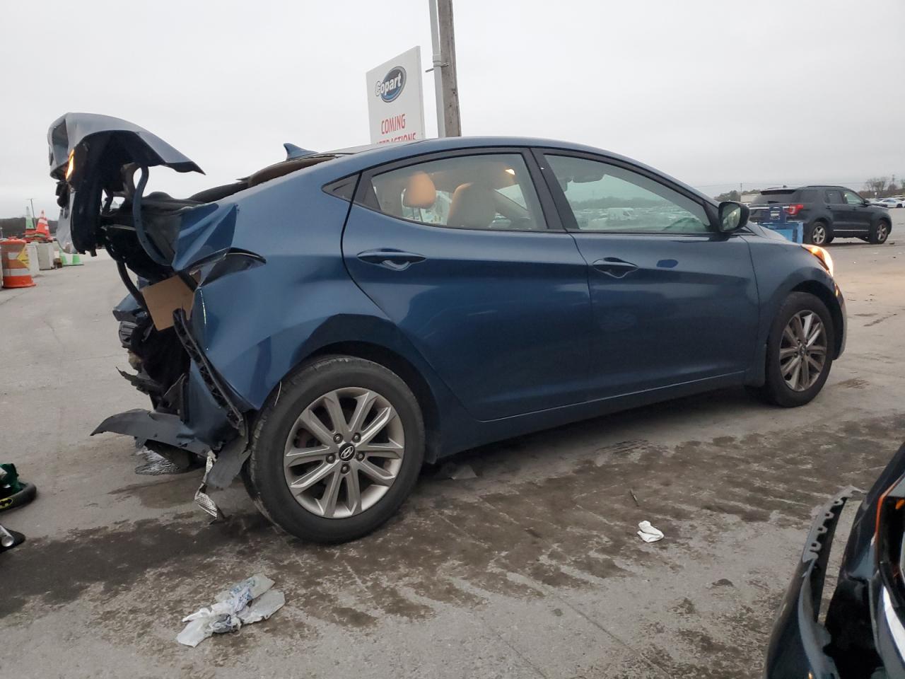 2015 Hyundai Elantra VIN KMHDH4AE1FU301577 Copart auction photo, rear end damage thumbnail 3