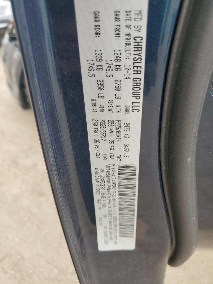 2015 Dodge Journey VIN 3C4PDCBGXFT564510 Copart auction photo, front end / side damage thumbnail 14