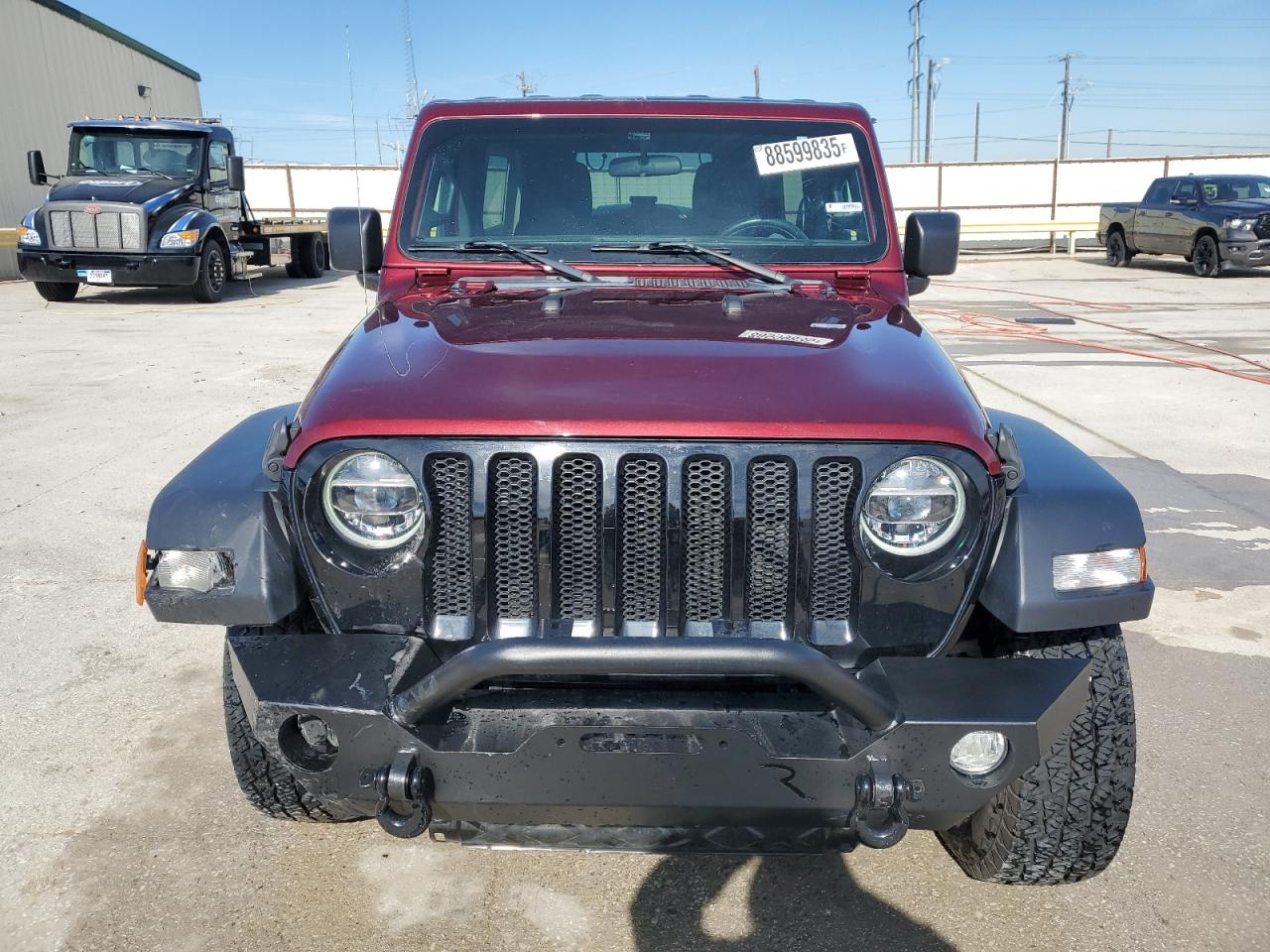 2021 Jeep Wrangler VIN 1C4HJXDN1MW814675 Copart auction photo, front end / minor dent/scratches damage thumbnail 5