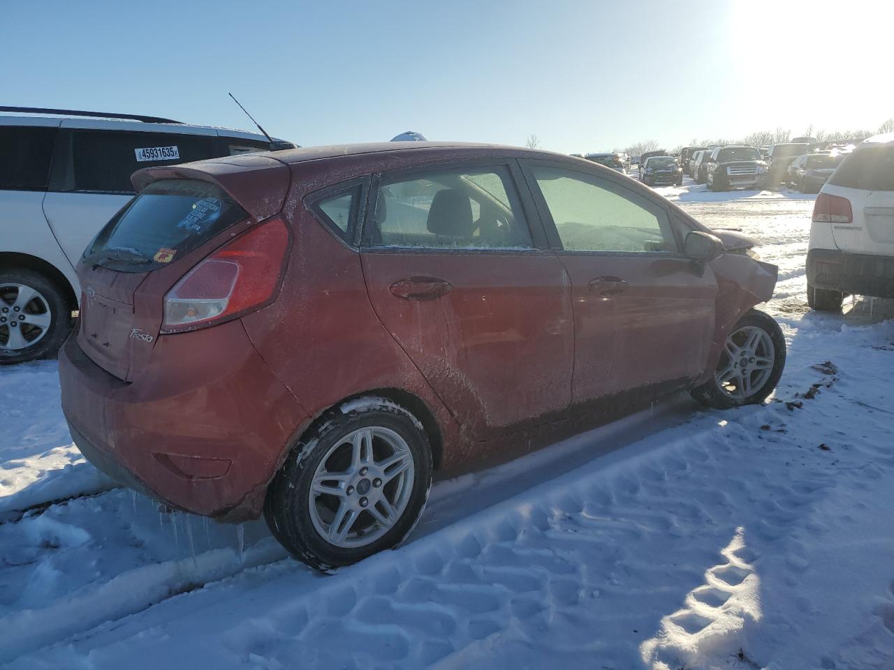 2018 Ford Fiesta VIN 3FADP4EJ9JM104979 Copart auction photo, front end / water/flood damage thumbnail 3