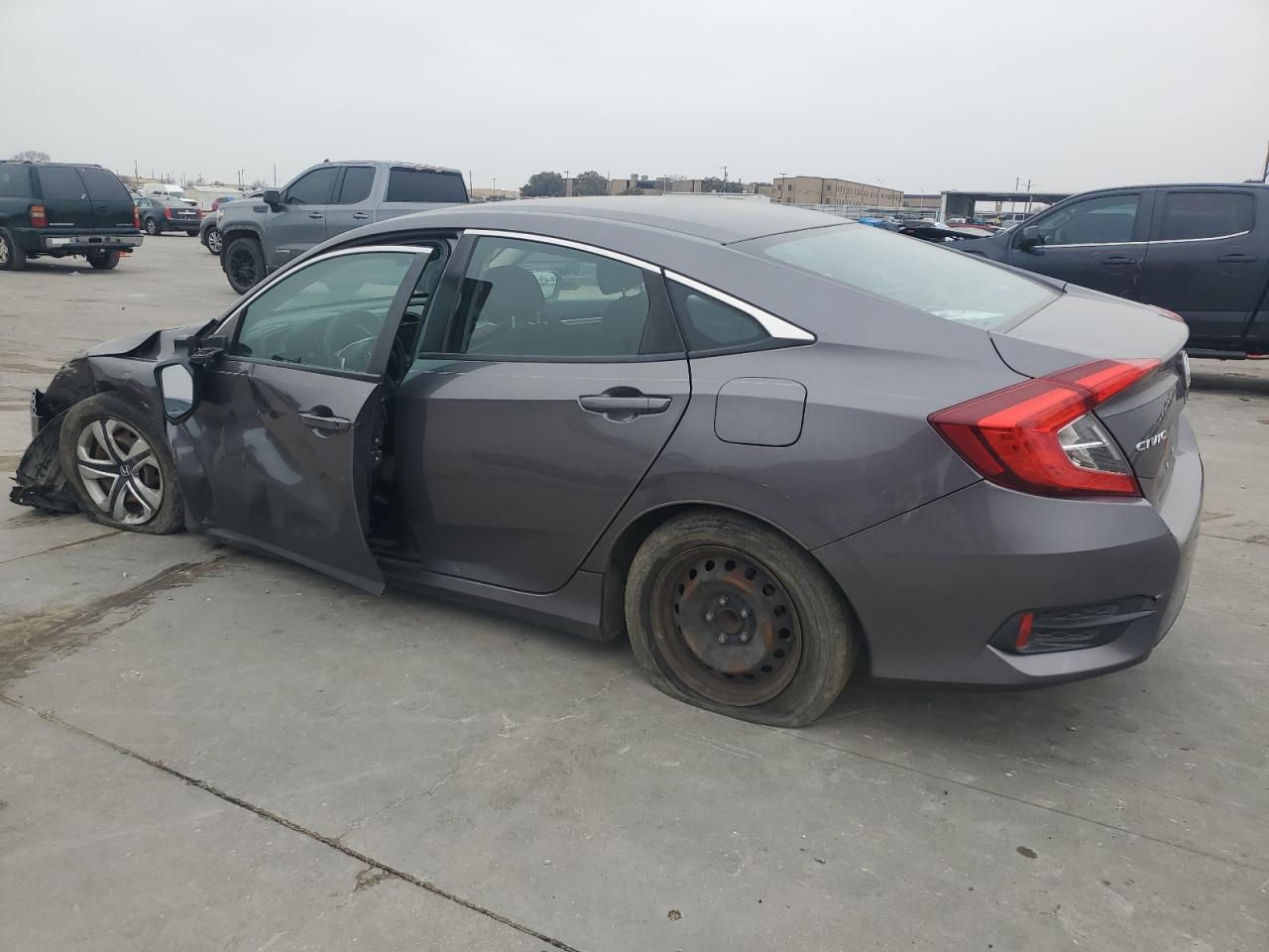 2016 Honda Civic VIN 19XFC2F55GE039118 Copart auction photo, front end / side damage thumbnail 2