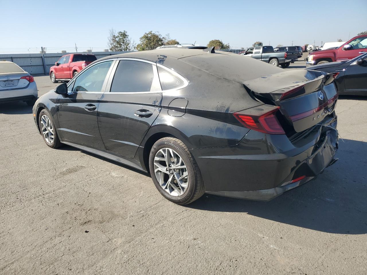 2021 Hyundai Sonata VIN 5NPEL4JA6MH084779 Copart auction photo, rear end damage thumbnail 2