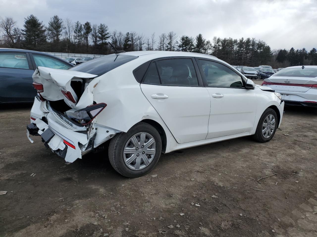 2021 KIA Rio VIN 3KPA24AD9ME365524 Copart auction photo, front end / rear end damage thumbnail 3
