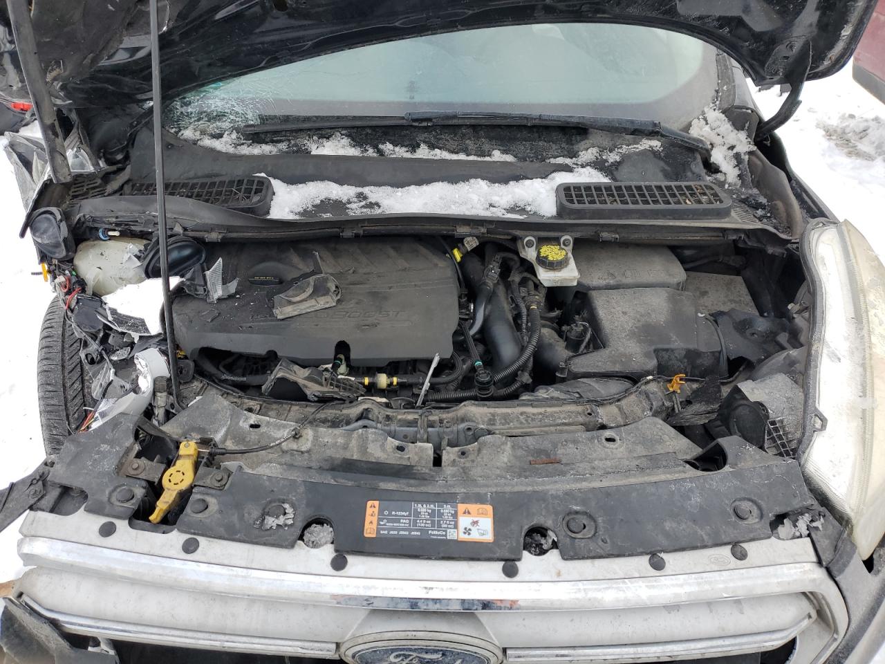 2017 Ford Escape VIN 1FMCU0GD8HUD38529 Copart auction photo, side / front end damage thumbnail 14