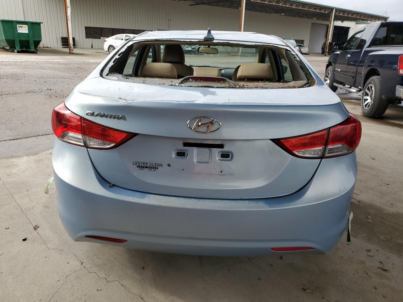 2011 Hyundai Elantra VIN KMHDH4AE4BU136084 Copart auction photo, all over / top/roof damage thumbnail 6