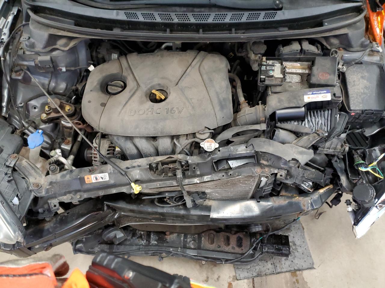 2012 Hyundai Elantra VIN KMHDH4AE8CU257461 Copart auction photo, front end / side damage thumbnail 12
