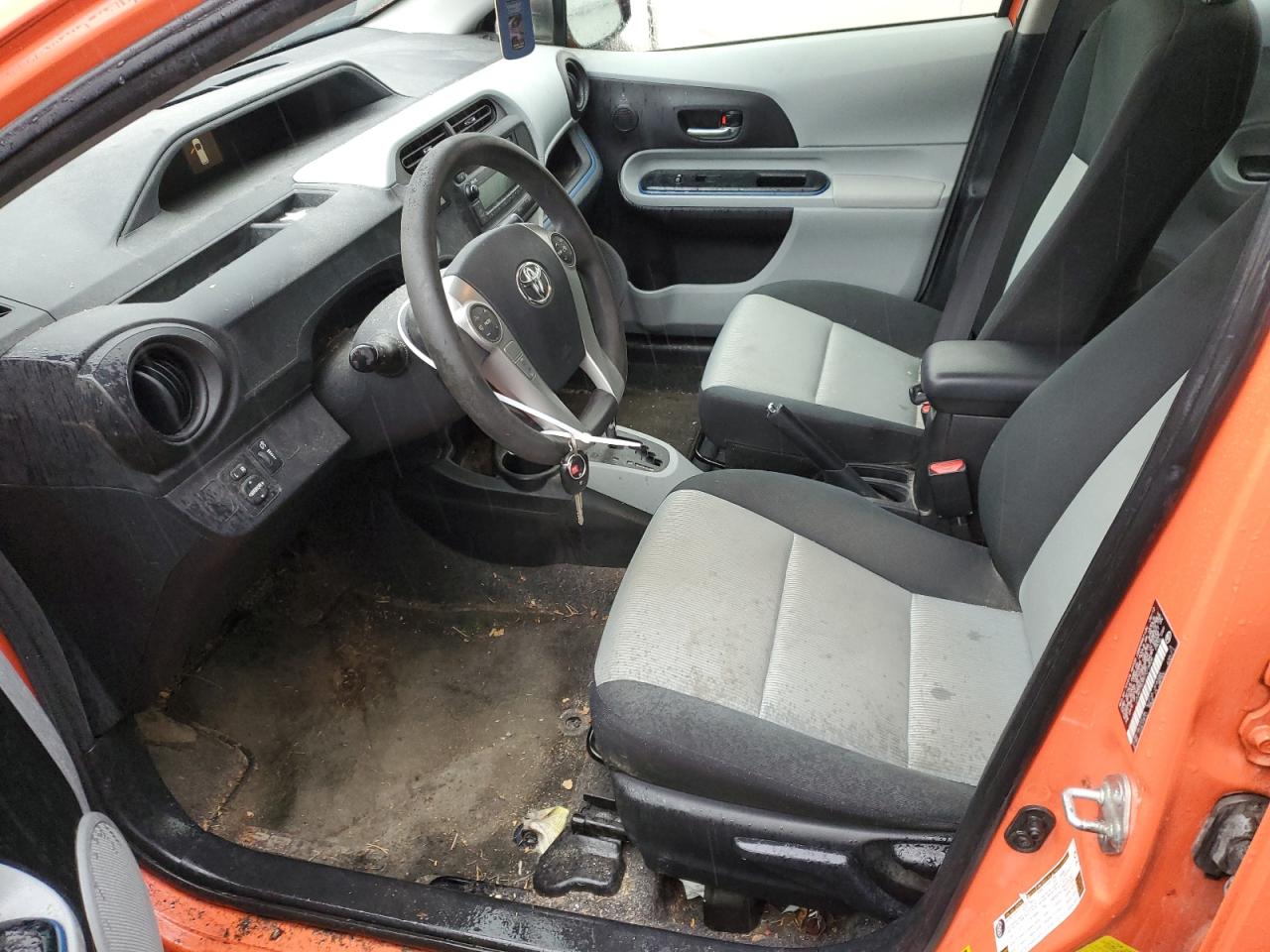 2012 Toyota Prius VIN JTDKDTB35C1015808 Copart auction photo, front end / mechanical damage thumbnail 7