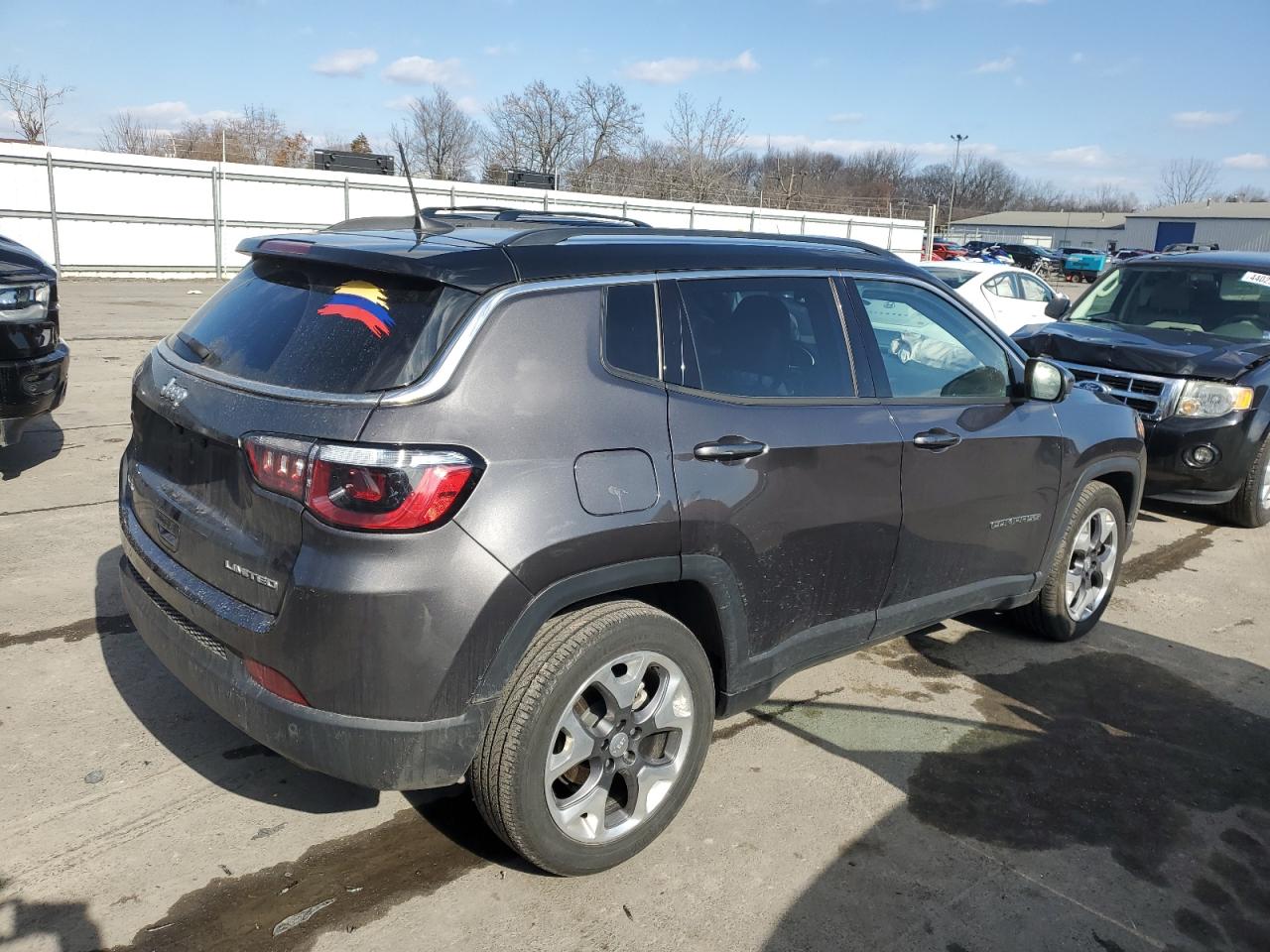 2021 Jeep Compass VIN 3C4NJDCB2MT579069 Copart auction photo, front end / side damage thumbnail 3