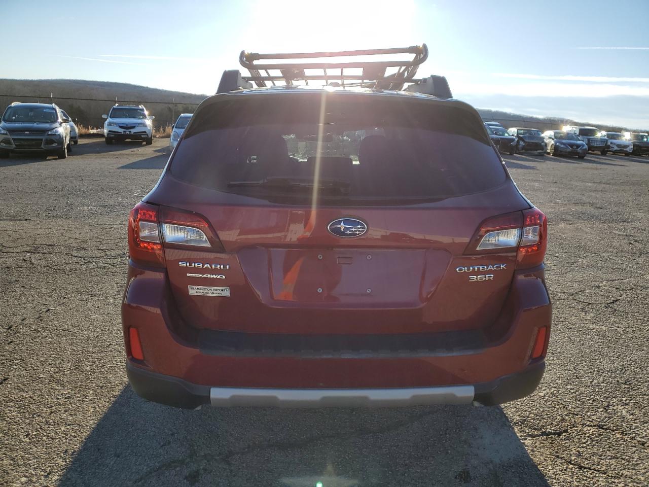 2015 Subaru Outback VIN 4S4BSENC3F3239144 Copart auction photo, top/roof / front end damage thumbnail 6