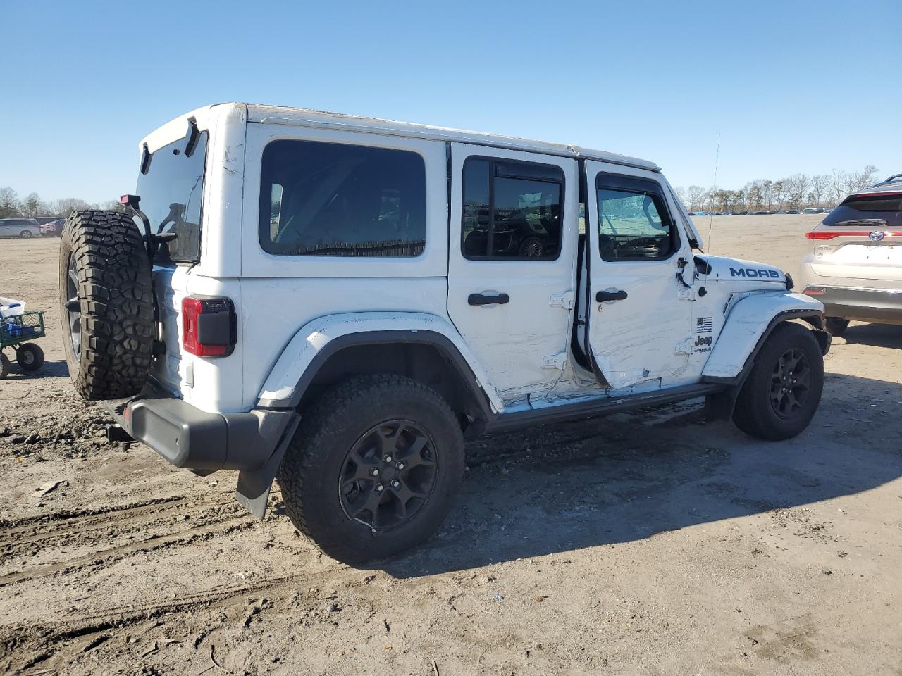 2019 Jeep Wrangler VIN 1C4HJXEG9KW575681 Copart auction photo, all over damage thumbnail 3
