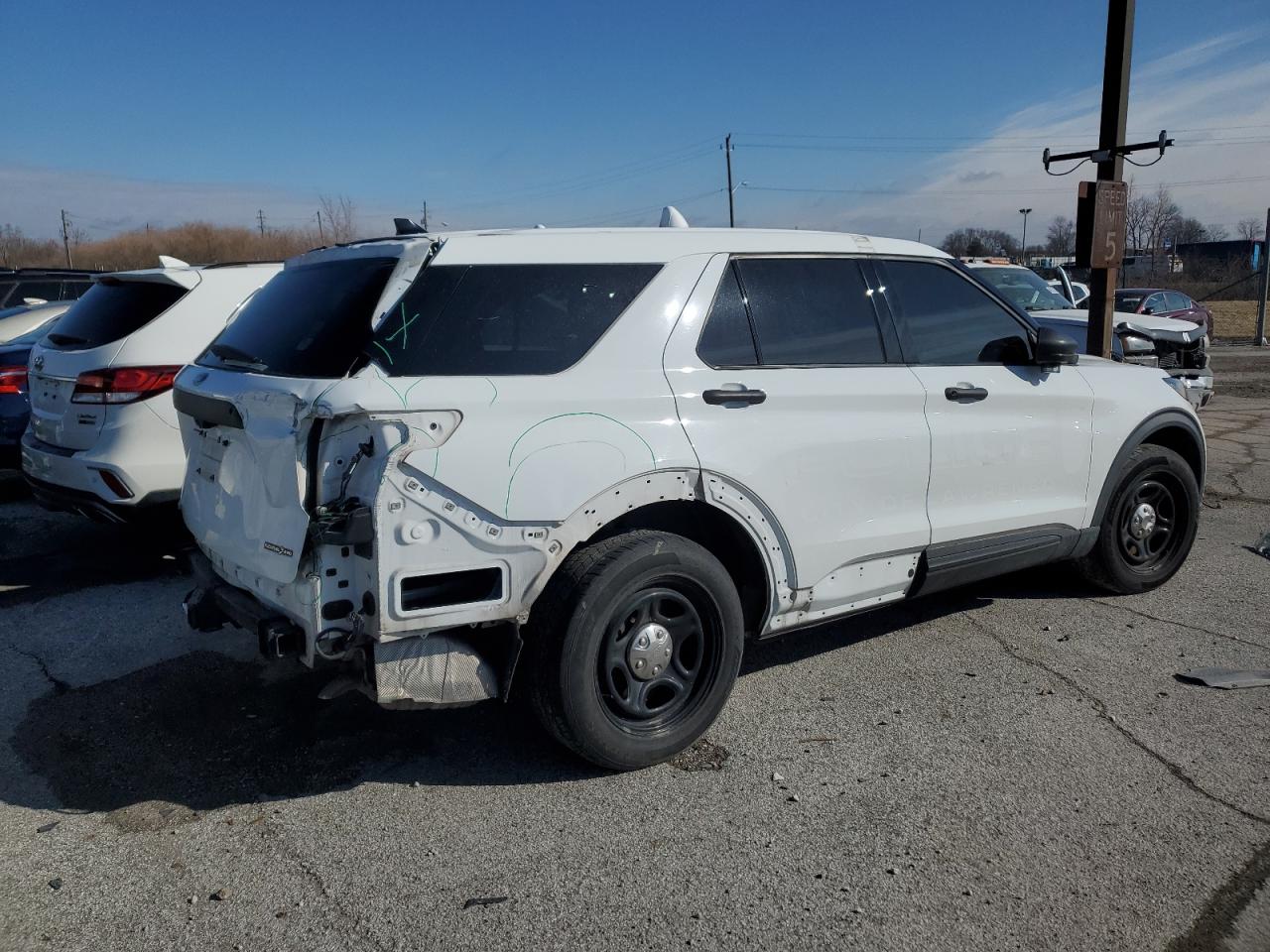 2020 Ford Explorer VIN 1FM5K8AB0LGA96945 Copart auction photo, rear end / minor dent/scratches damage thumbnail 3