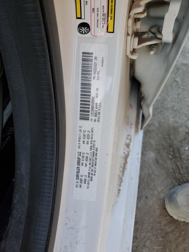 2012 Chrysler 200 VIN 1C3CCBAB9CN295501 Copart auction photo, rear end damage thumbnail 12