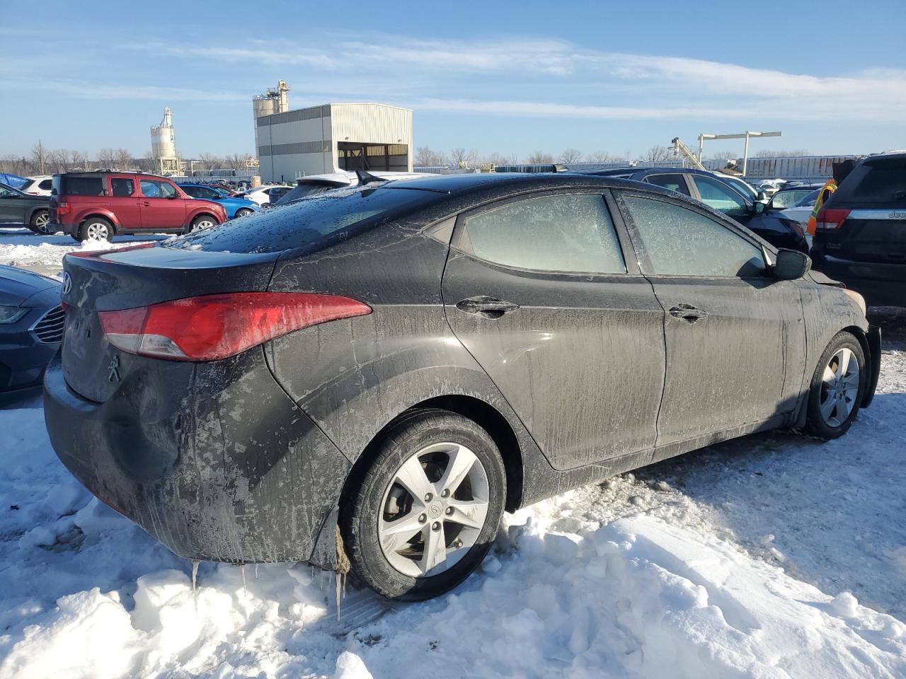 2013 Hyundai Elantra VIN 5NPDH4AE7DH396366 Copart auction photo, all over damage thumbnail 3