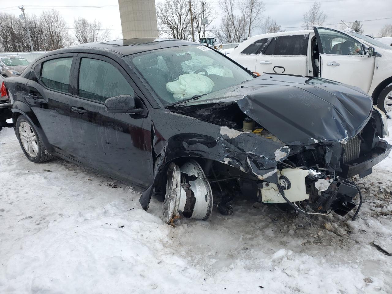 2011 Dodge Avenger VIN 1B3BD1FB0BN573600 Copart auction photo, all over damage thumbnail 4
