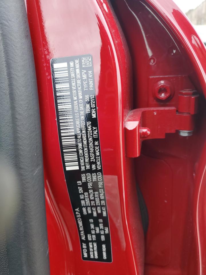 2022 Alfa Romeo Stelvio VIN ZASPAKBN3N7D24470 Copart auction photo, front end damage thumbnail 14