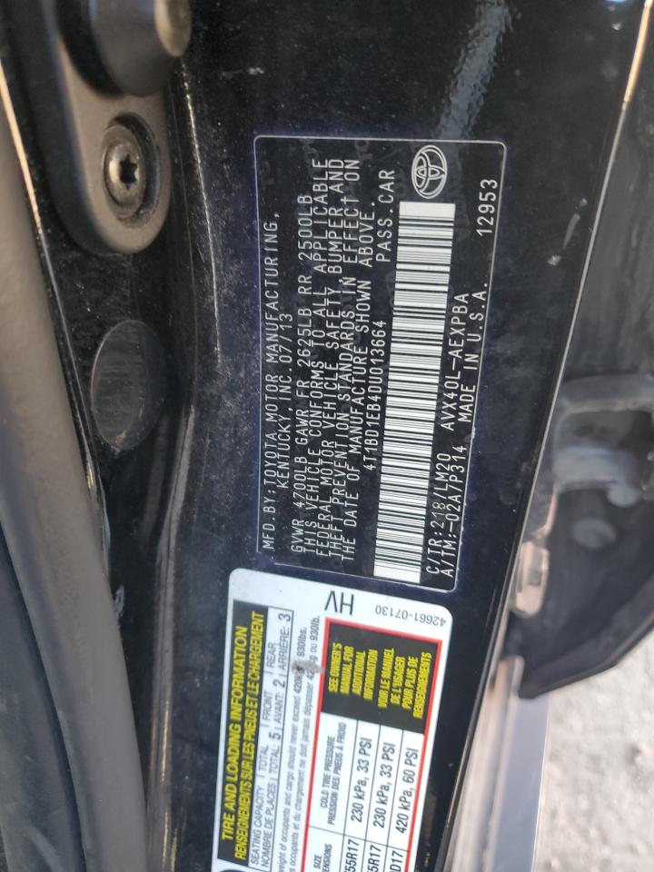 2013 Toyota Avalon VIN 4T1BD1EB4DU013664 Copart auction photo, front end damage thumbnail 12