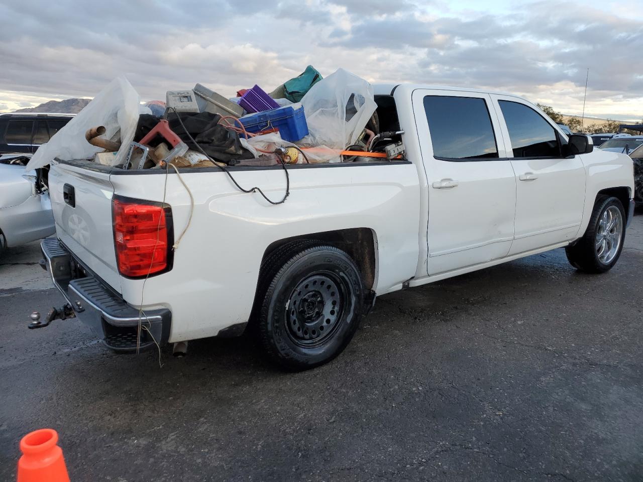 2018 Chevrolet Silverado VIN 3GCPCREC1JG544839 Copart auction photo, vandalism damage thumbnail 3