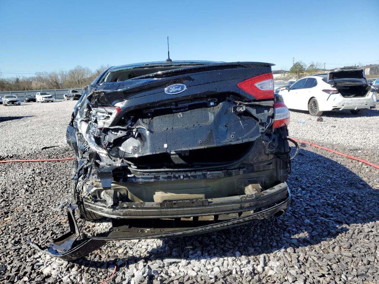 2016 Ford Fusion VIN 3FA6P0SU0GR375442 Copart auction photo, rear end damage thumbnail 6