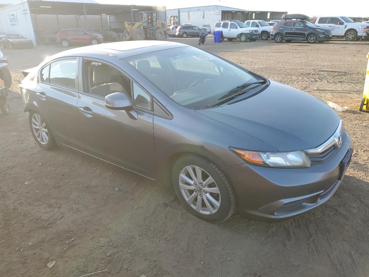 2012 Honda Civic VIN 19XFB2F81CE390194 Copart auction photo, rear end damage thumbnail 4