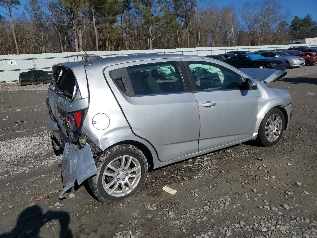 2015 Chevrolet Sonic VIN 1G1JC6SH8F4148084 Copart auction photo, rear end / front end damage thumbnail 3