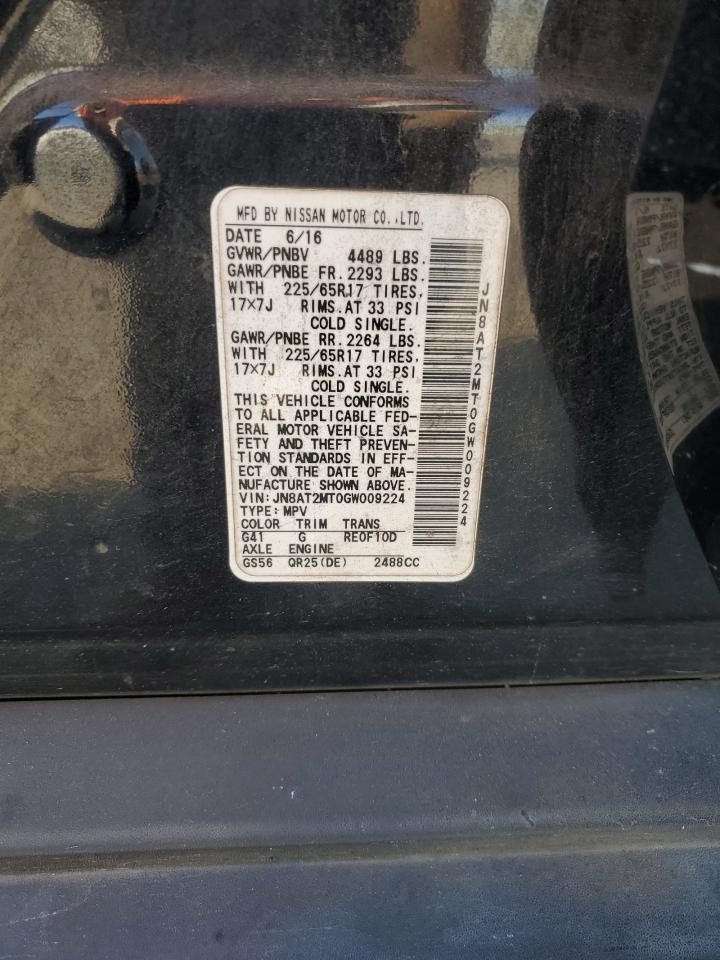 2016 Nissan Rogue VIN JN8AT2MT0GW009224 Copart auction photo, undercarriage damage thumbnail 13