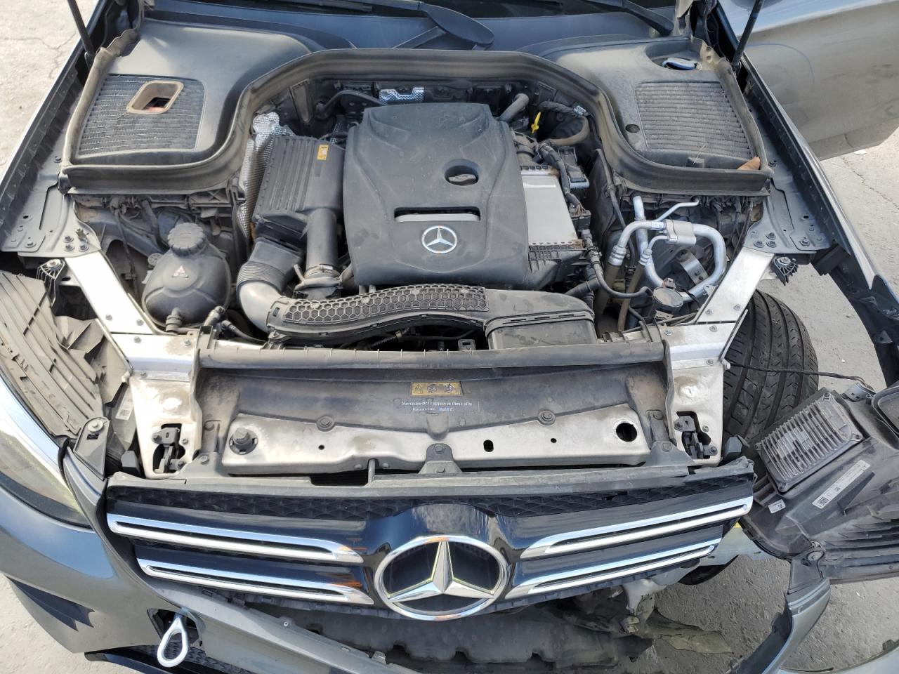 2018 Mercedes-Benz GLC VIN WDC0G4JB3JV094036 Copart auction photo, front end / side damage thumbnail 12
