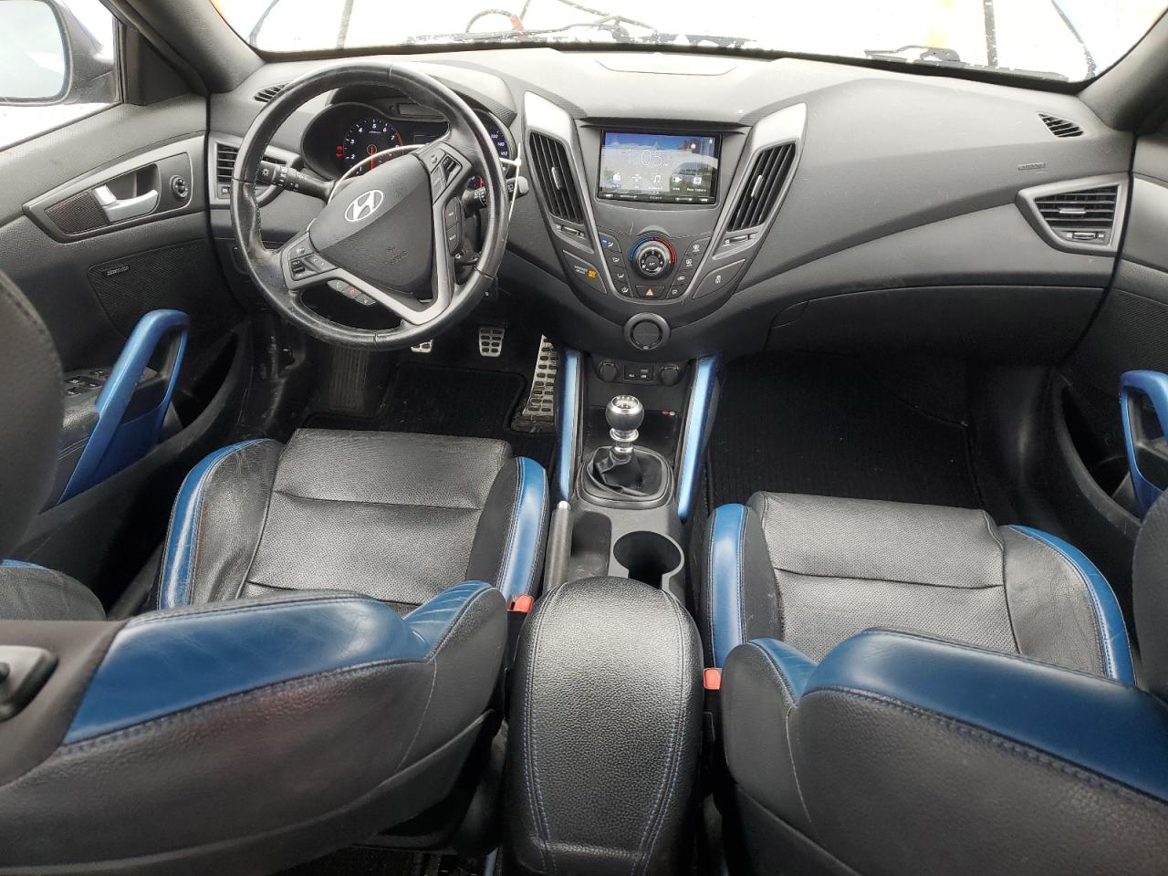 2016 Hyundai Veloster VIN KMHTC6AE5GU264380 Copart auction photo, mechanical damage thumbnail 8