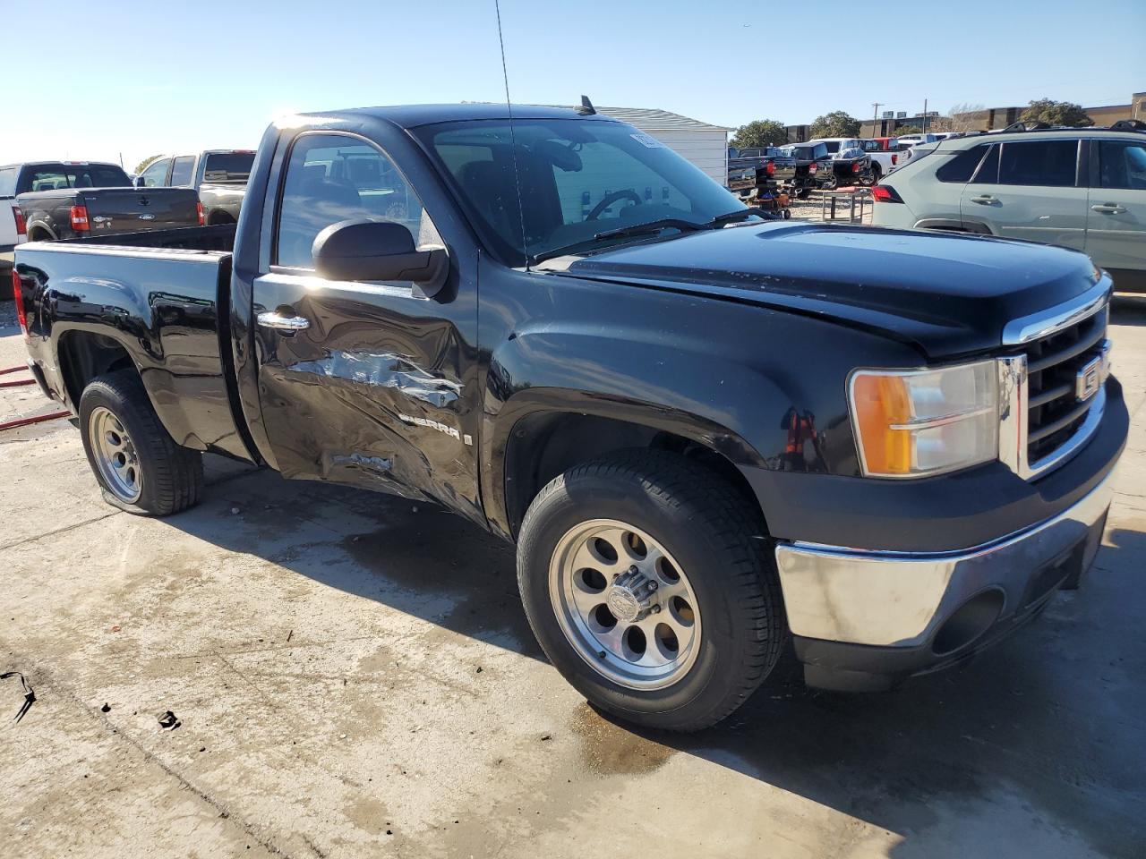 2008 GMC Sierra VIN 1GTEC14X98Z298999 Copart auction photo, side / front end damage thumbnail 4