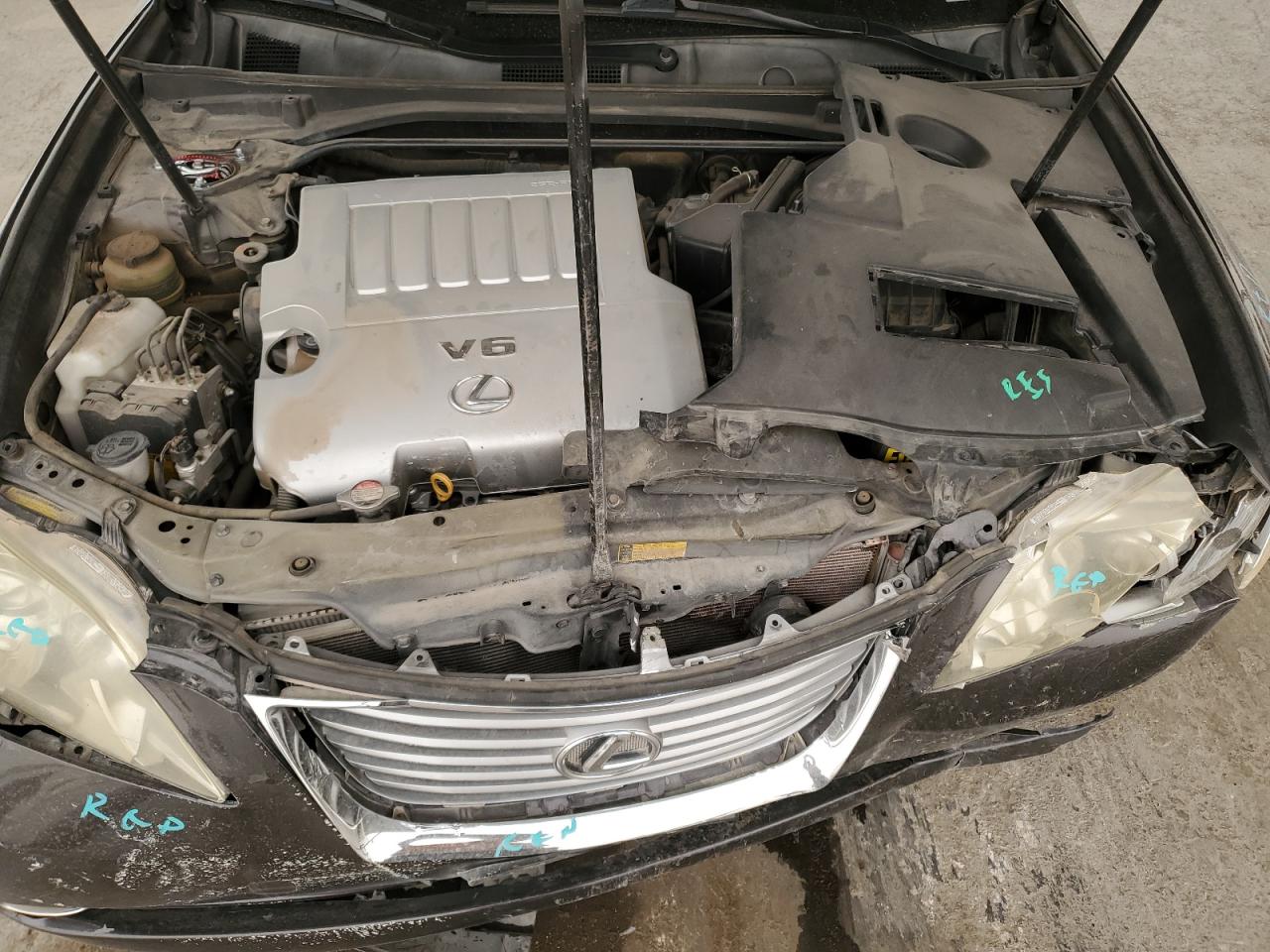 2008 Lexus ES VIN JTHBJ46G482236053 Copart auction photo, front end / minor dent/scratches damage thumbnail 11