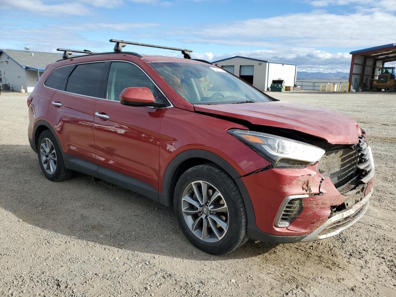 2017 Hyundai Santa Fe VIN KM8SMDHF0HU231154 Copart auction photo, front end / top/roof damage thumbnail 4