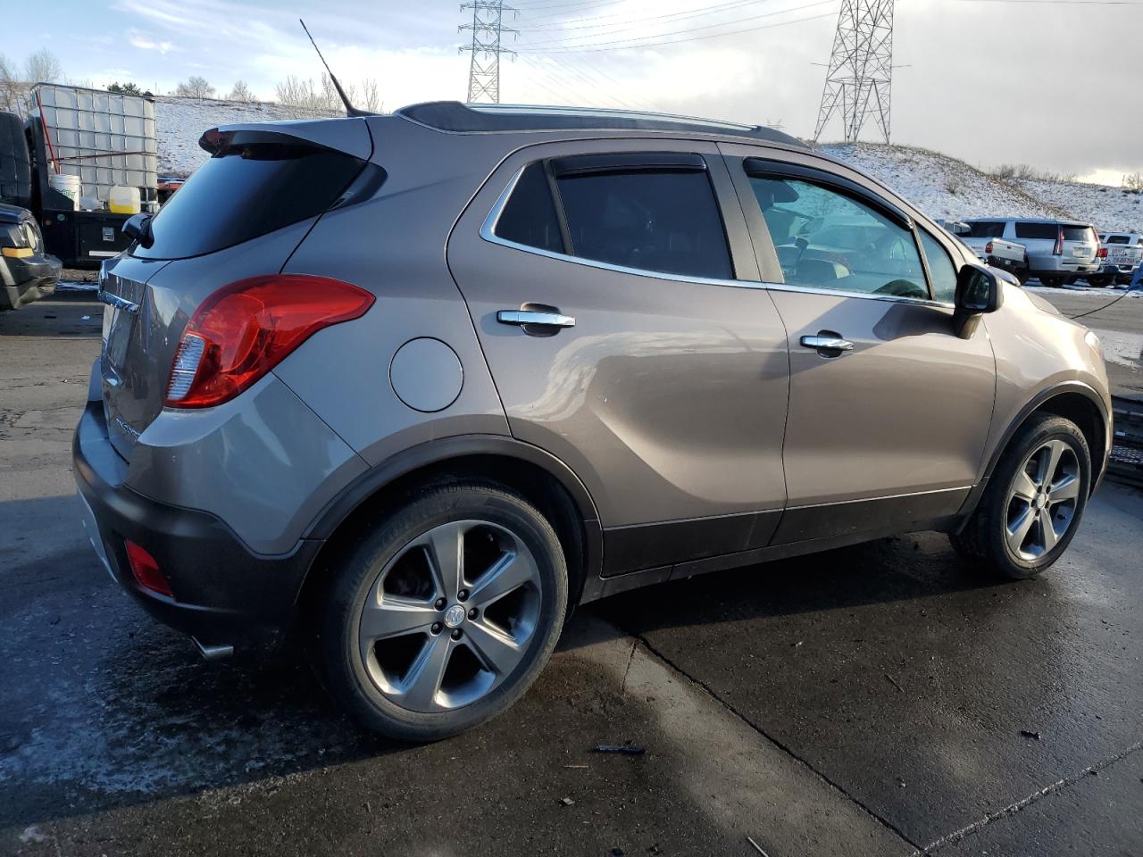 2013 Buick Encore VIN KL4CJFSB9DB138667 Copart auction photo, front end / side damage thumbnail 3
