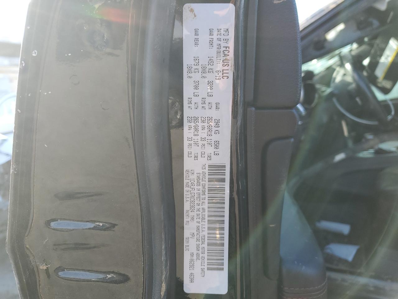2019 Jeep Grand Cherokee VIN 1C4RJFLG7KC823624 Copart auction photo, all over damage thumbnail 13