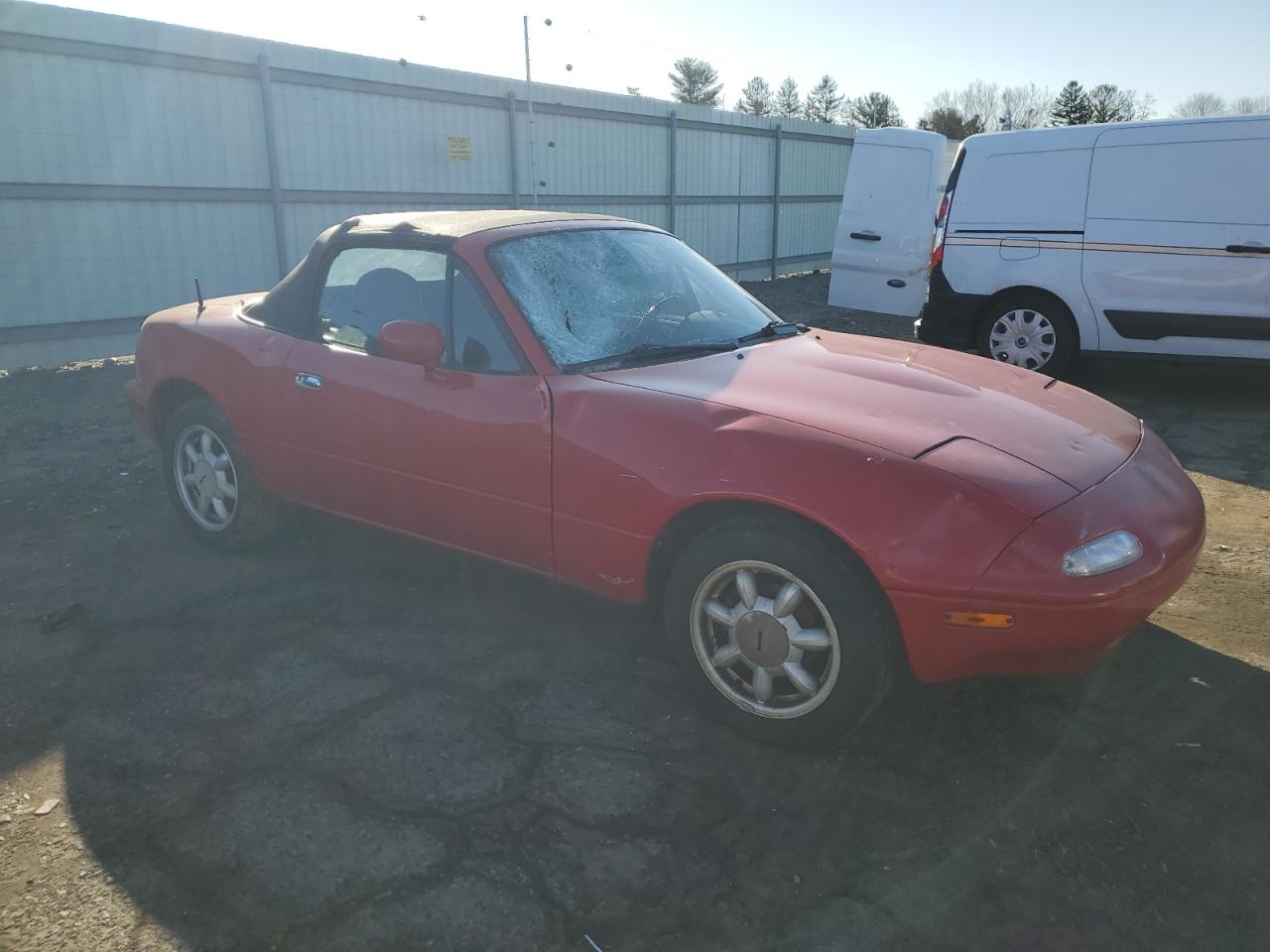 1990 Mazda MX-5 VIN JM1NA3518L0109543 Copart auction photo, top/roof damage thumbnail 4