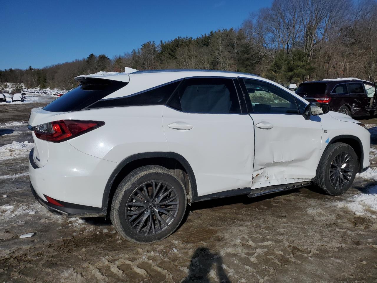 2022 Lexus RX VIN 2T2SZMDA2NC363014 Copart auction photo, side damage thumbnail 3