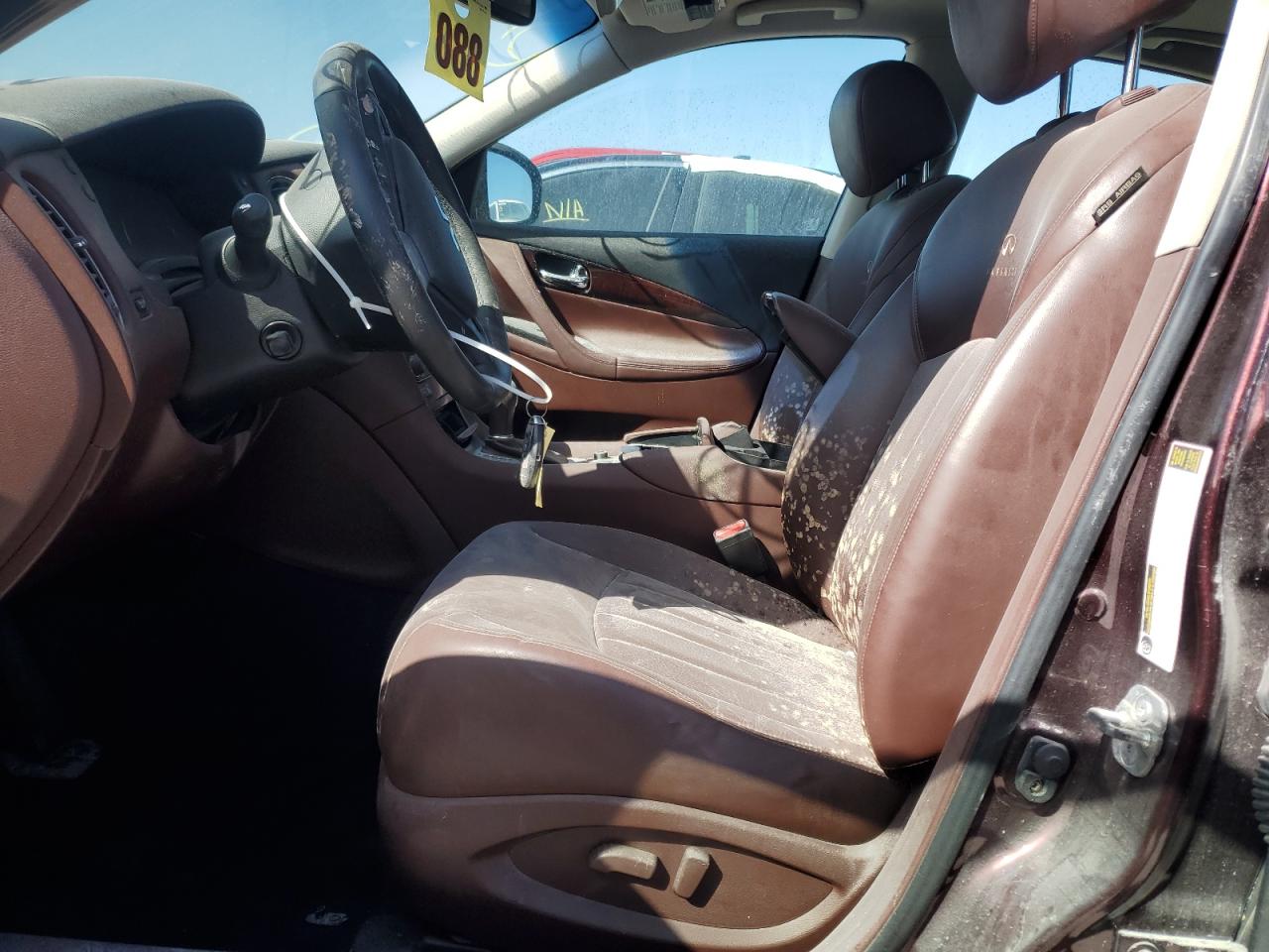 2013 Infiniti EX VIN JN1BJ0HP4DM430686 Copart auction photo, water/flood damage thumbnail 7