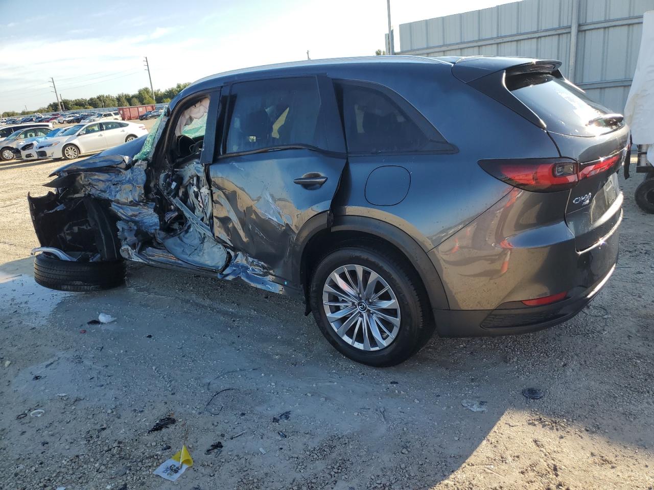 2024 Mazda CX-90 VIN JM3KKCHD1R1149933 Copart auction photo, side / front end damage thumbnail 2