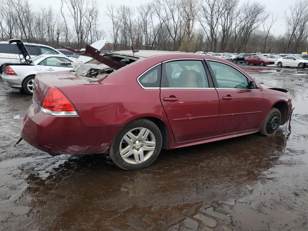 2011 Chevrolet Impala VIN 2G1WB5EK7B1216777 Copart auction photo, front end / rear end damage thumbnail 3