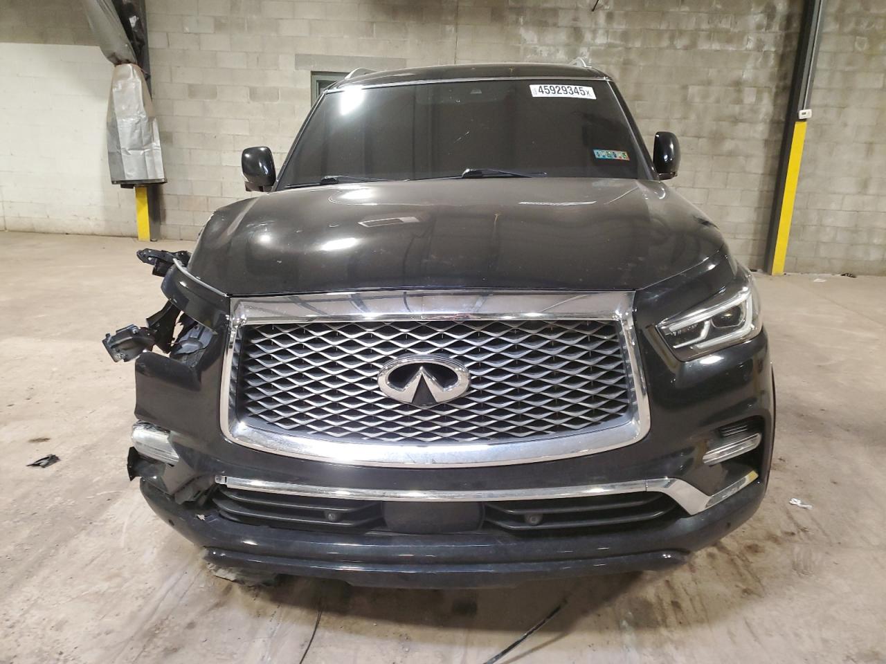 2020 Infiniti QX80 VIN JN8AZ2NF5L9705397 Copart auction photo, front end / side damage thumbnail 5