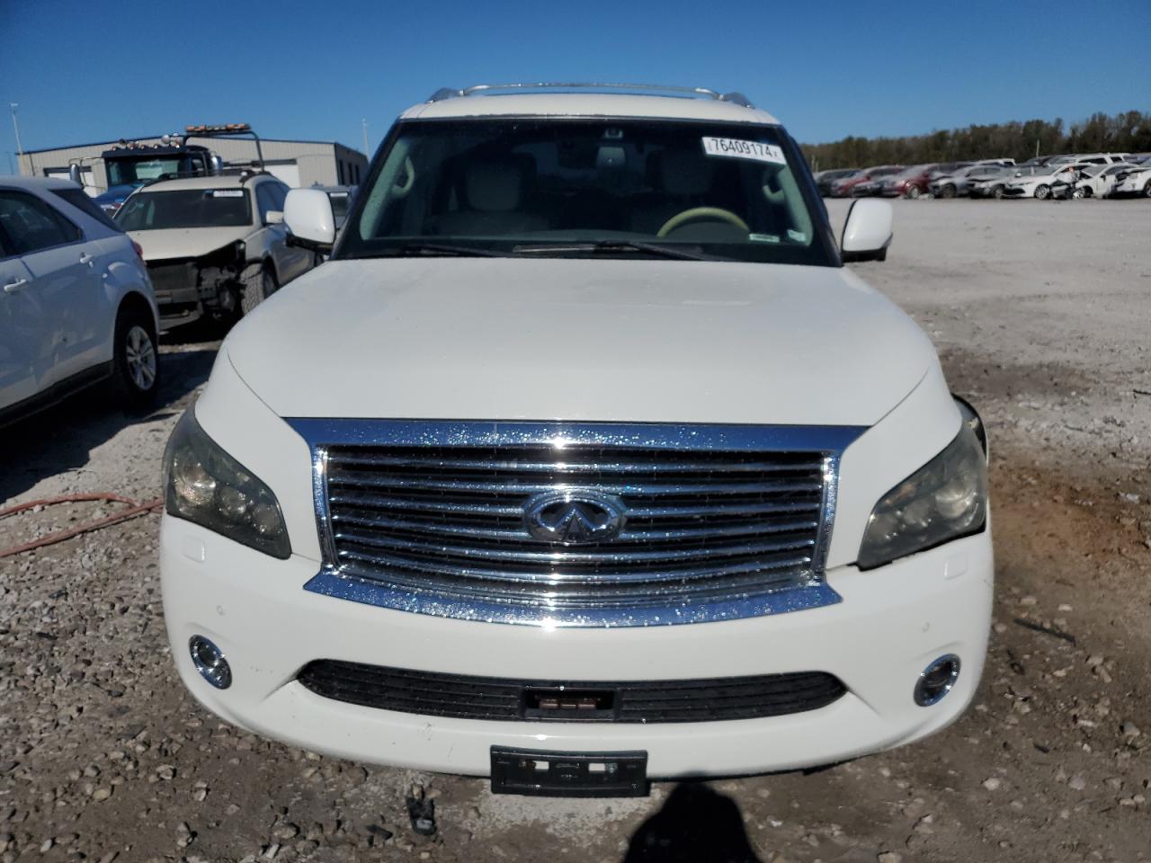 2013 Infiniti QX56 VIN JN8AZ2NE8D9042402 Copart auction photo, front end / side damage thumbnail 5