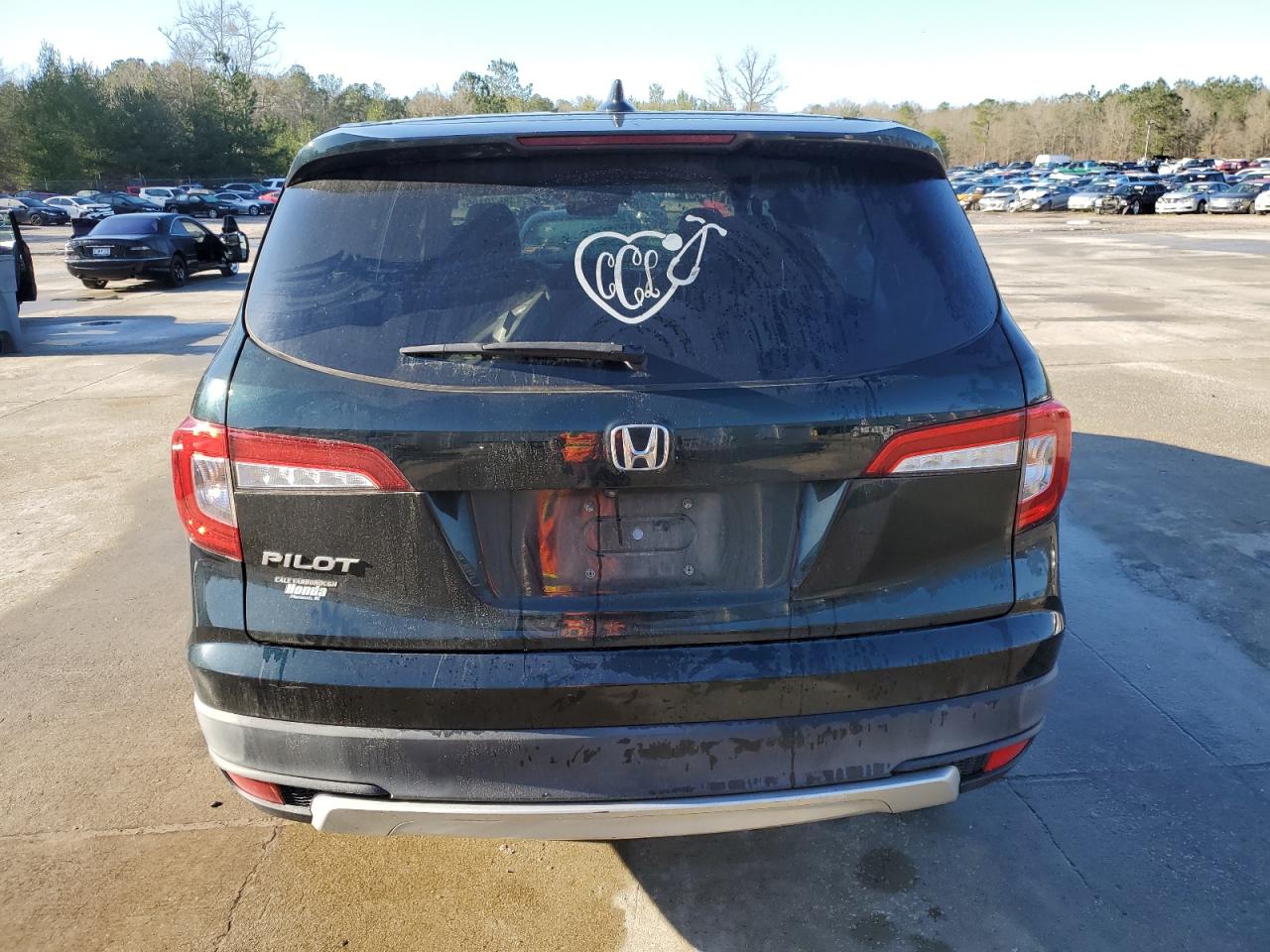 2019 Honda Pilot VIN 5FNYF5H50KB043966 Copart auction photo, side / front end damage thumbnail 6