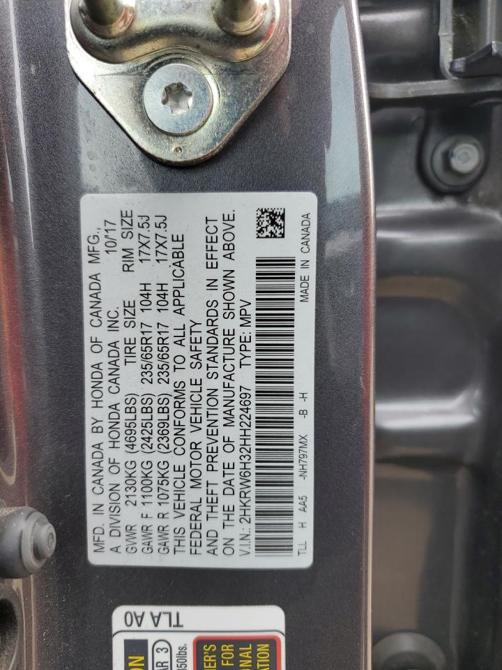 2017 Honda CR-V VIN 2HKRW6H32HH224697 Copart auction photo, front end damage thumbnail 13