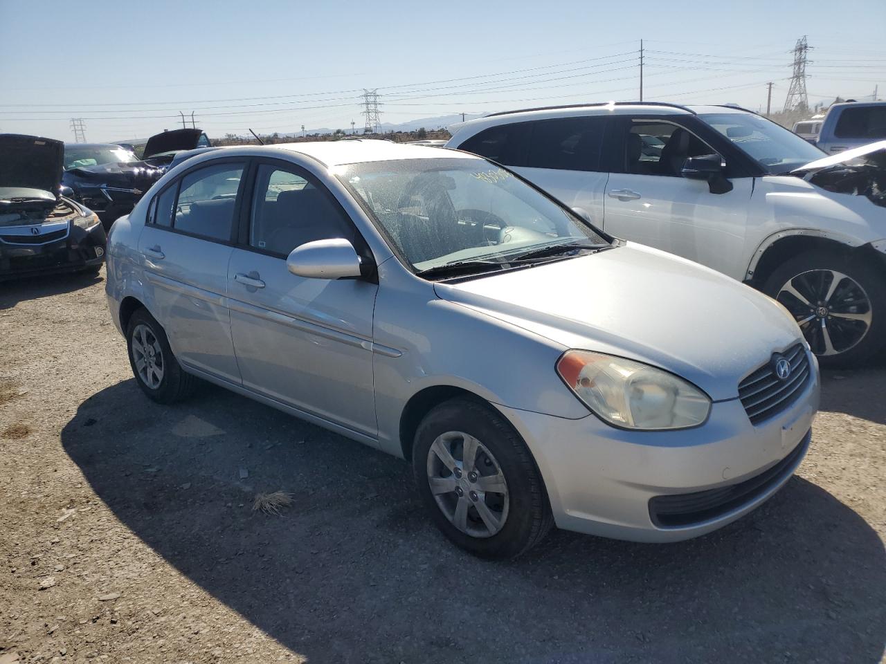2009 Hyundai Accent VIN KMHCN46C89U332910 Copart auction photo, side / rear end damage thumbnail 4