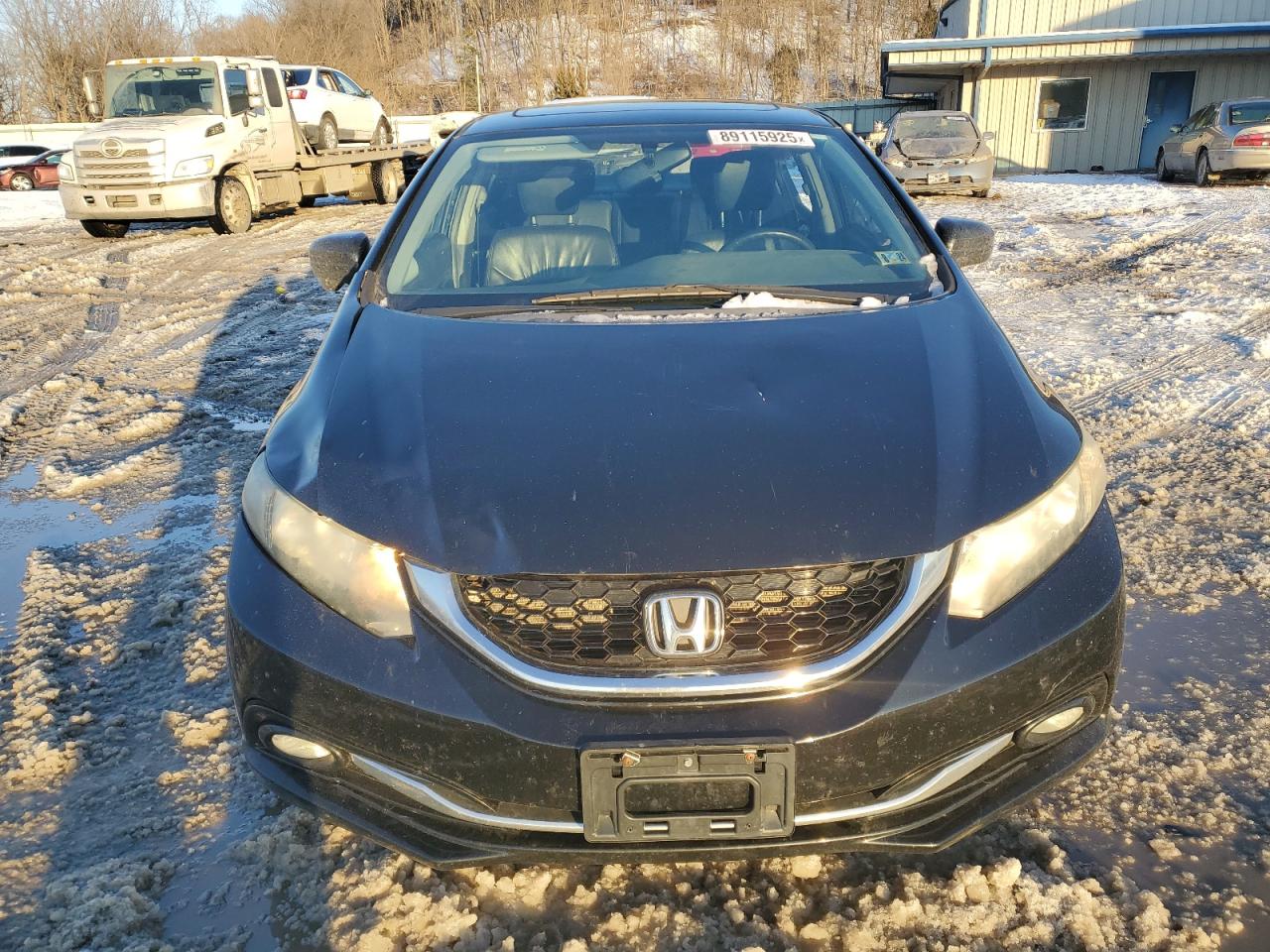 2014 Honda Civic VIN 19XFB2F95EE017090 Copart auction photo, side / front end damage thumbnail 5