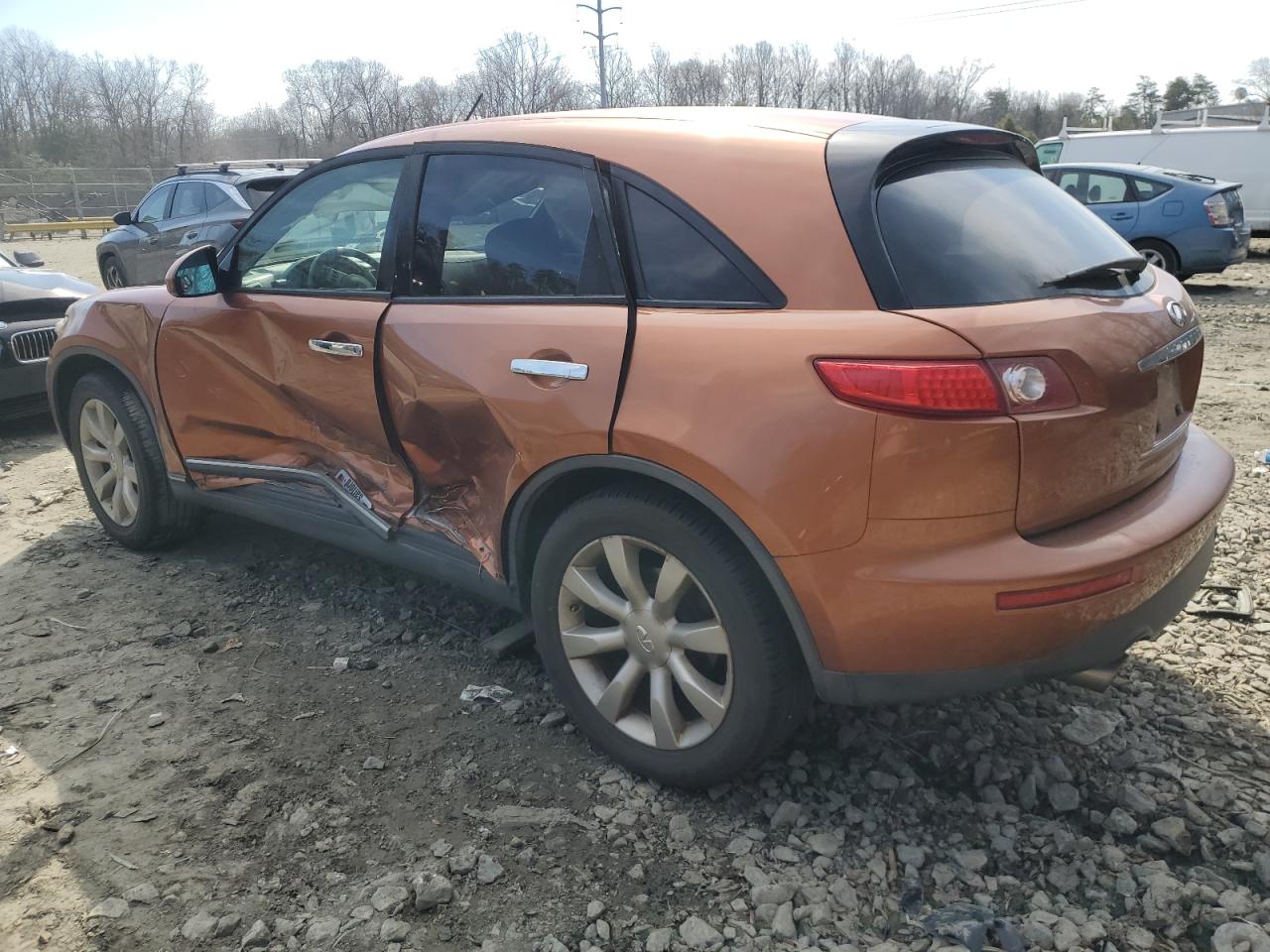 2003 Infiniti FX VIN JNRAS08W33X003218 Copart auction photo, side damage thumbnail 2