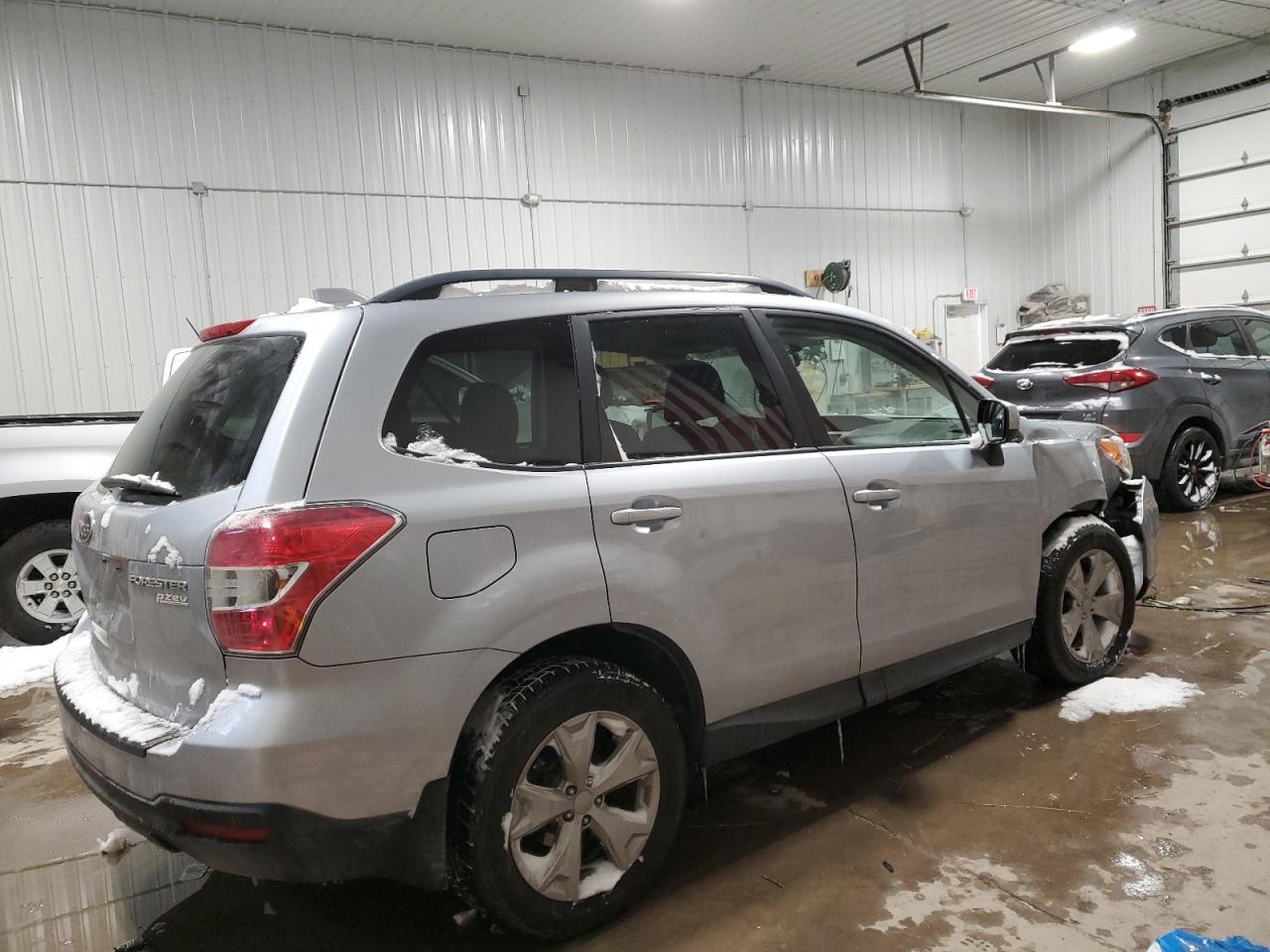 2016 Subaru Forester VIN JF2SJADC7GH490255 Copart auction photo, front end / side damage thumbnail 3