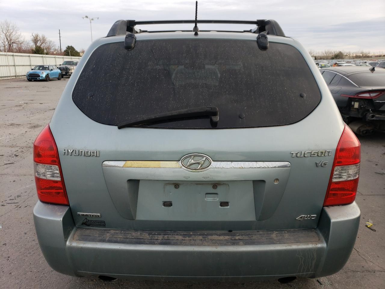 2006 Hyundai Tucson VIN KM8JN72D06U439520 Copart auction photo, front end / hail damage thumbnail 6